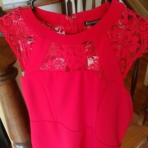 Red lace Express Dress